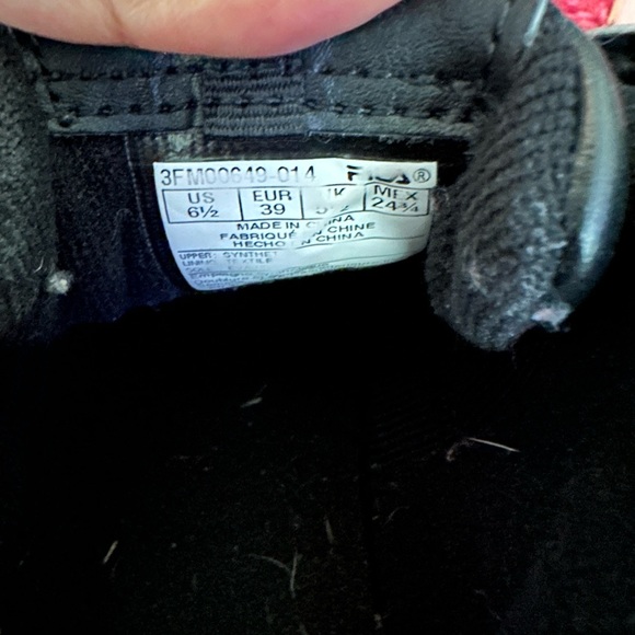 Fila Women's Disruptor Ii Premium Shoes Black/White/Red size   6,5 - Picture 8 of 8